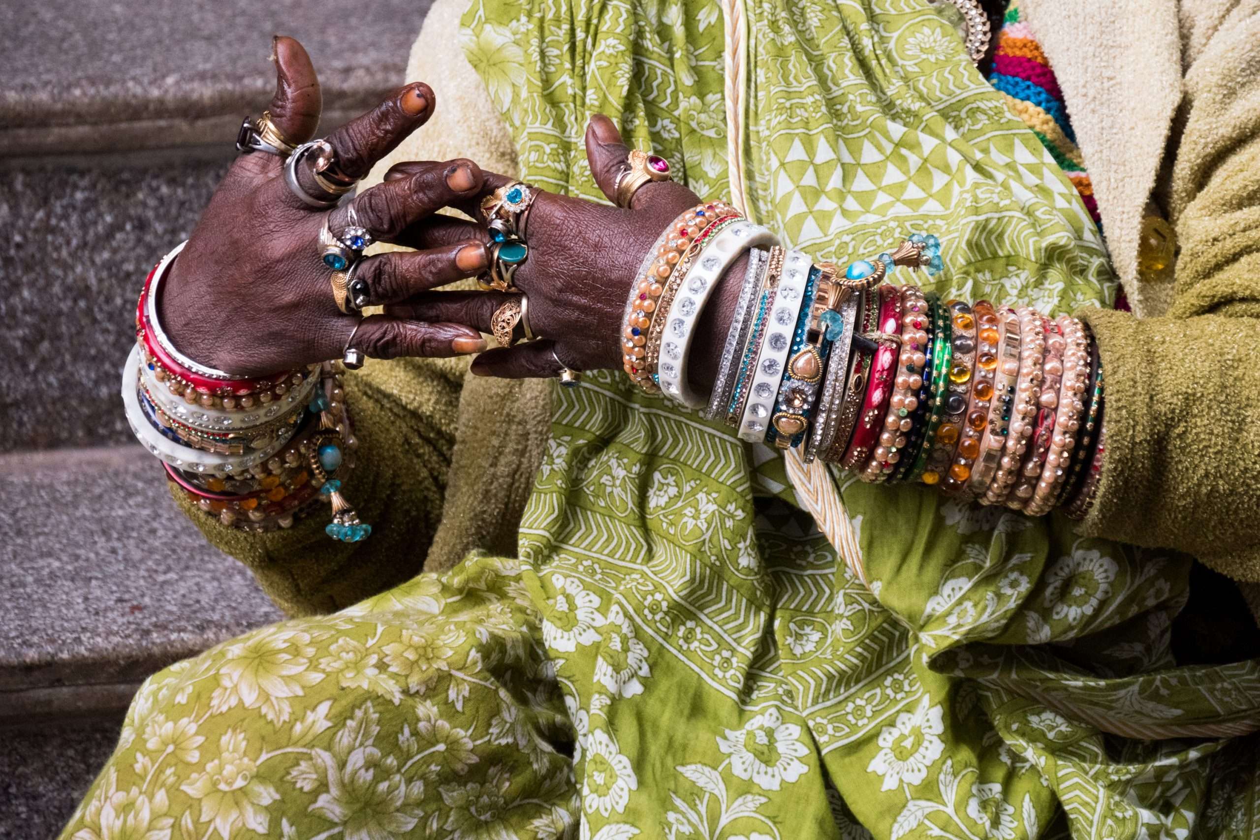 The Art Of Meaningful Souvenir Collecting: Travel Keepsakes For Gen X And Baby Boomer Explorers &Raquo; Tight In On Woman Showing Bracelets In Nizzamudin Delhi India Copyright 2018 Ralph Velasco Scaled 1