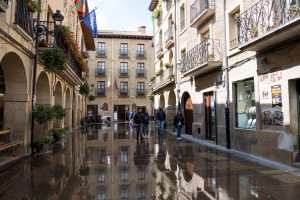 Exploring Spain’s Basque Country And La Rioja: A Culinary And Cultural Delight &Raquo; Plaza Mayor With People And Reflections Laguardia Spain Copyright 2019 Ralph Velasco 300X200 1