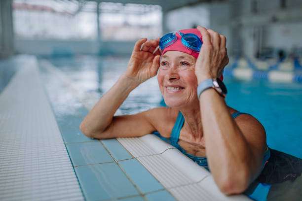 Senior Woman In Swimming Pool