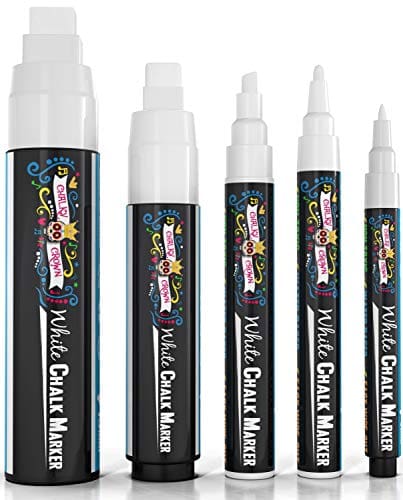 5Pc White Chalk Markers