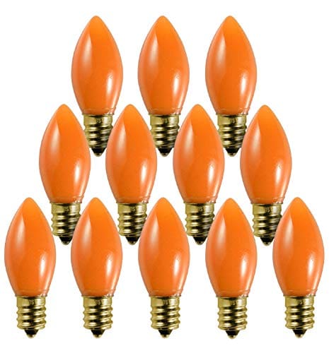 12 Pack C9 Orange Light Bulb