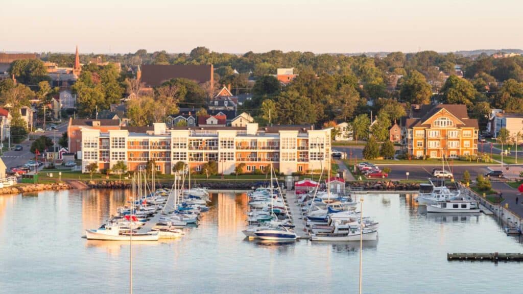 View Of Charlottetown, Prince Edward Island, Canada From The Sea