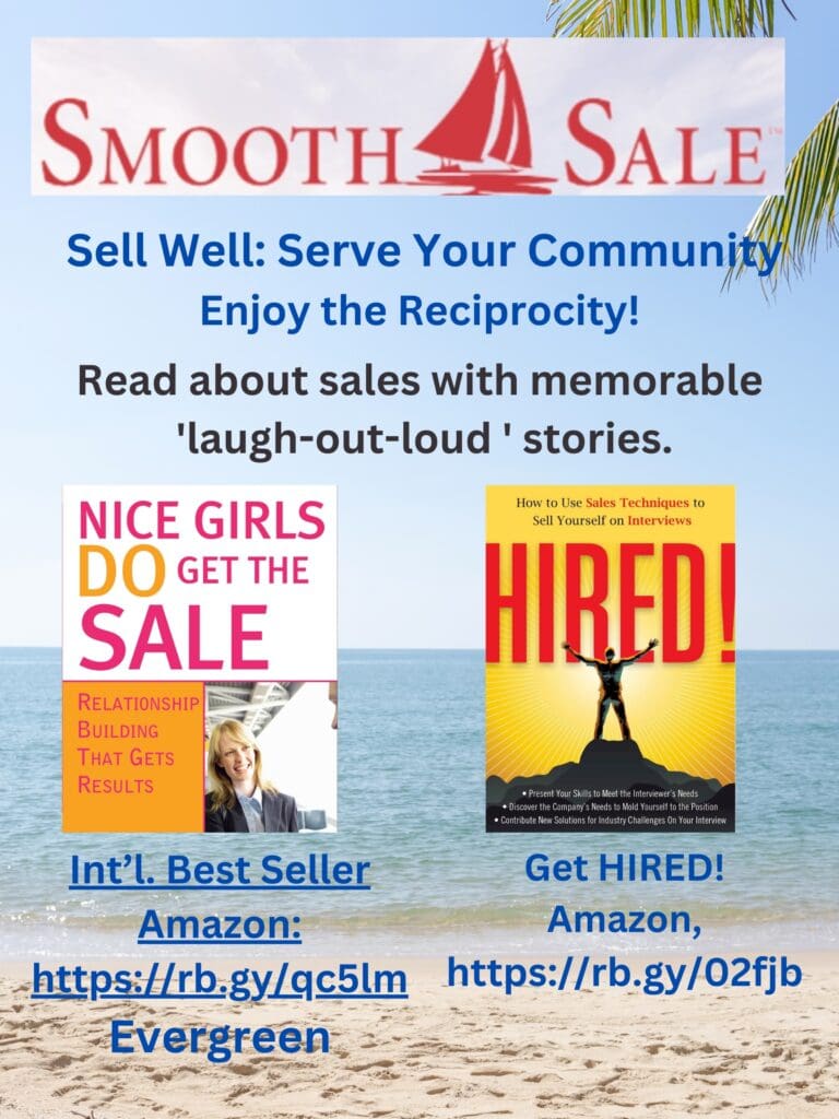 Nice Girls Do Get The Sale Is An International Best-Seller And Evergreen:
A Classic! Https://Amzn.to/39QivzwHired! How To Use Sales Techniques To Sell Yourself On Interviews Is A Best Seller. Https://Amzn.to/33Lp2Pv And Helped Many To Secure The Job They DesiredVisit Elinor Stutz'S Author Page On Amazon: Https://Www.amazon.com/Elinor-Stutz/E/B001Js1P8S  