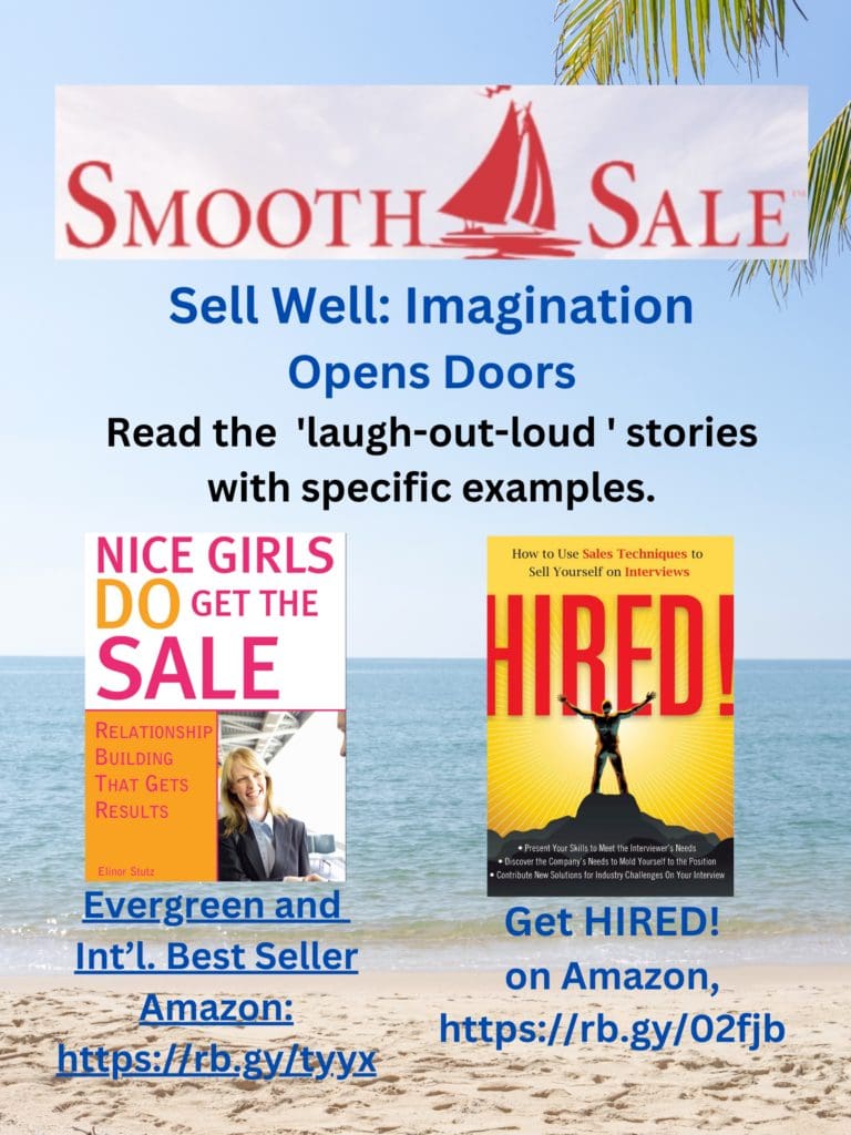 Nice Girls Do Get The Sale Is An International Best-Seller And Evergreen:
A Classic! Https://Amzn.to/39QivzwHired! How To Use Sales Techniques To Sell Yourself On Interviews Is A Best Seller. Https://Amzn.to/33Lp2Pv And Helped Many To Secure The Job They DesiredVisit Elinor Stutz'S Author Page On Amazon: Https://Rb.gy/Fk48L 