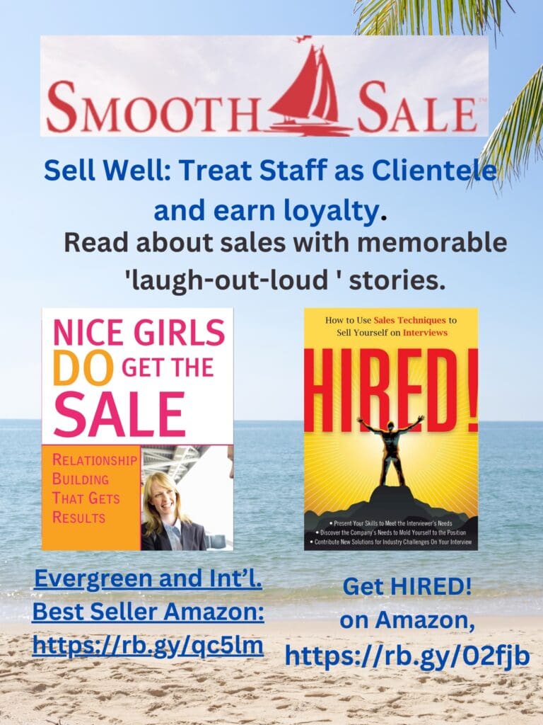 Nice Girls Do Get The Sale Is An International Best-Seller And Evergreen:
A Classic! Https://Amzn.to/39QivzwHired! How To Use Sales Techniques To Sell Yourself On Interviews Is A Best Seller. Https://Amzn.to/33Lp2Pv And Helped Many To Secure The Job They DesiredVisit Elinor Stutz'S Author Page On Amazon: Https://Rb.gy/Fk48L 