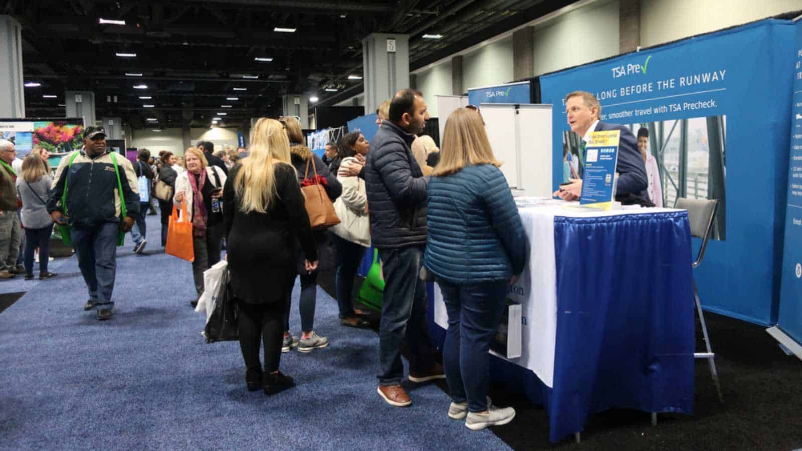 Washington - March 7, 2020: Tsa Pre Check Exhibit Display At Travel And Adventure Show
