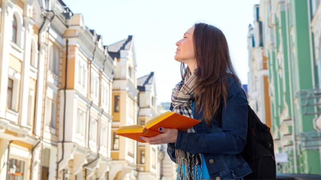 Traveler With Book