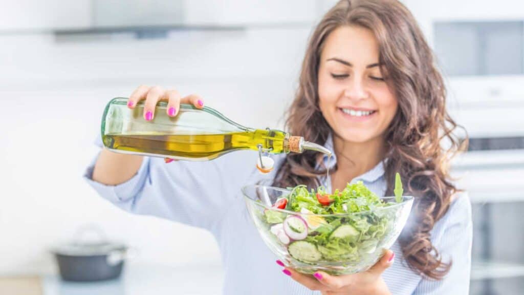 Woman Having Salad