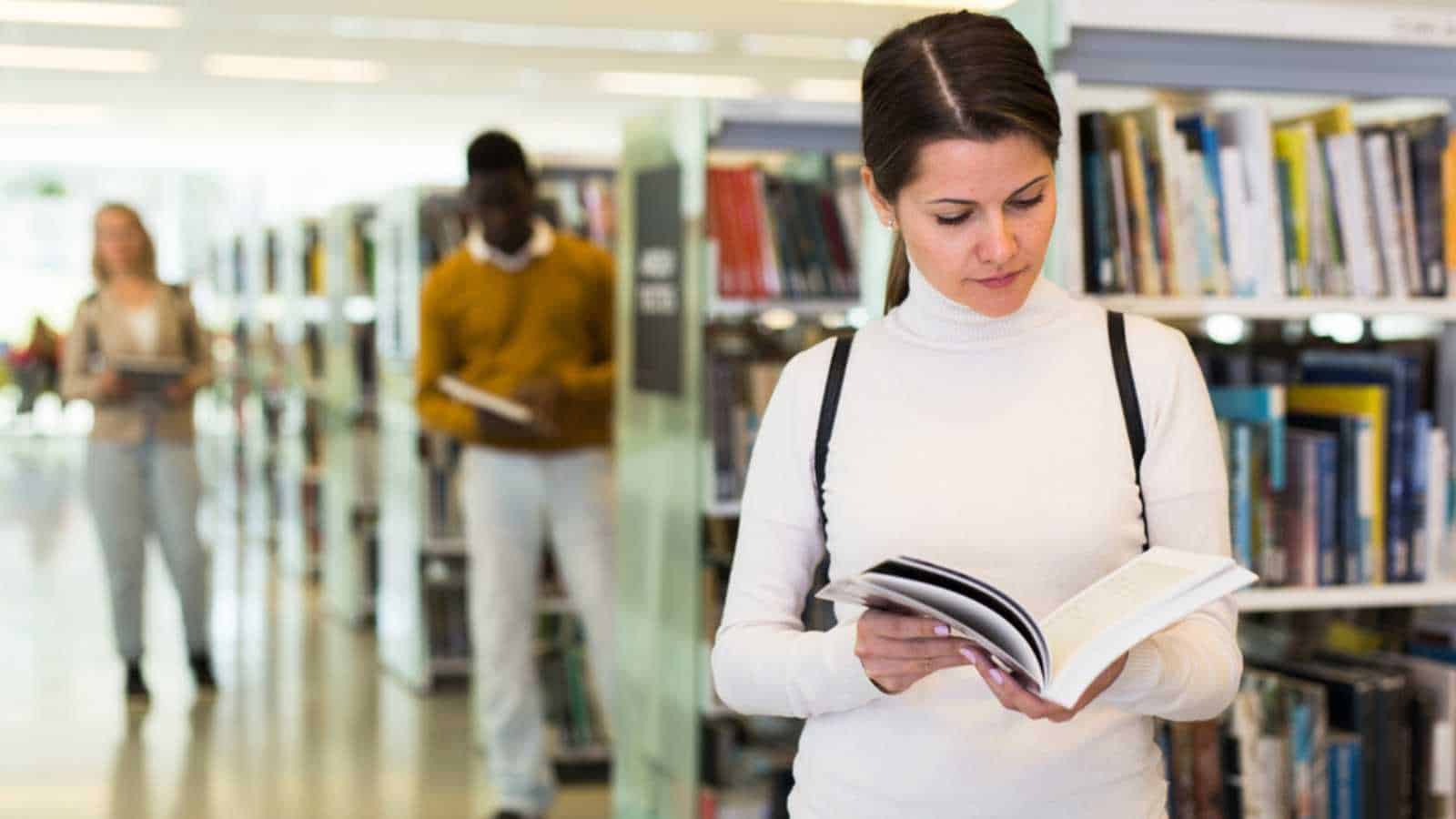 Woman In Library