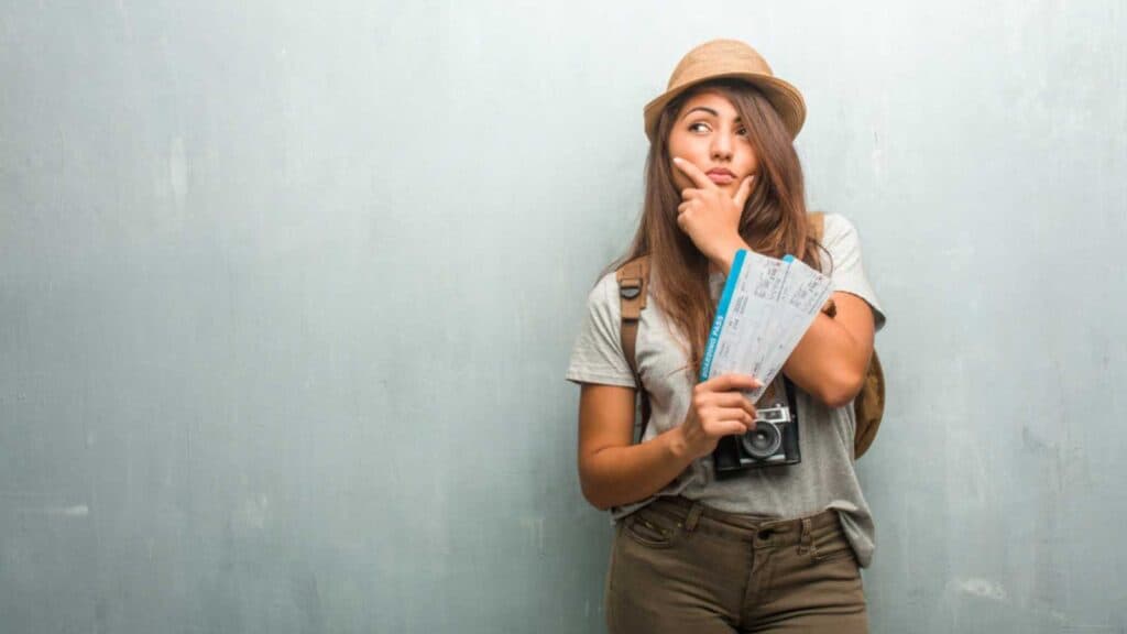 Woman With Flight Tickets