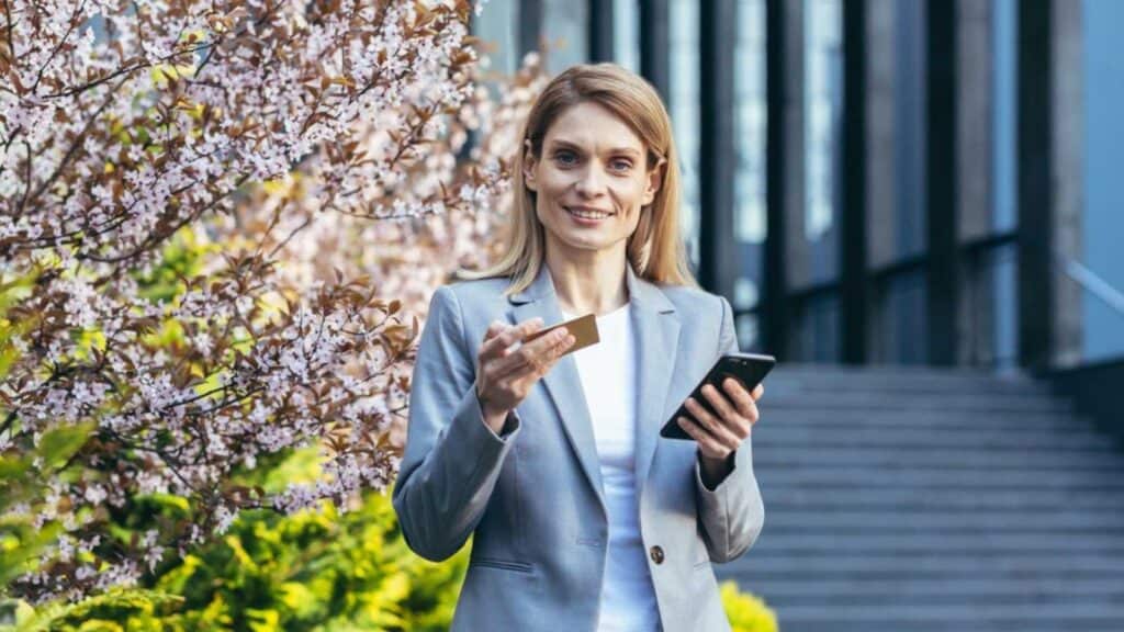 Business Woman With Credit Card