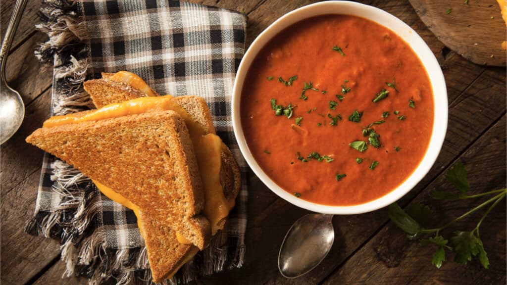 Grilled Cheese And Tomato Soup