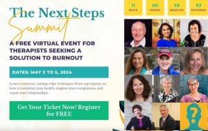 Sunday, May 12: Alistair Hawkes, Lpc, On Her Summit To Help Therapists Prevent Burnout &Amp; More &Raquo; Next Step Summit 3 300X189 1