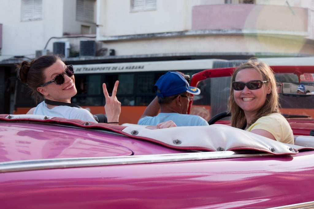 The Ultimate Convenience: 7 Benefits Of Traveling In A Small Group Tour &Raquo; Sam And Carolyn In Classic Car Havana Cuba Copyright 2017 Ralph Velasco 1024X683 1