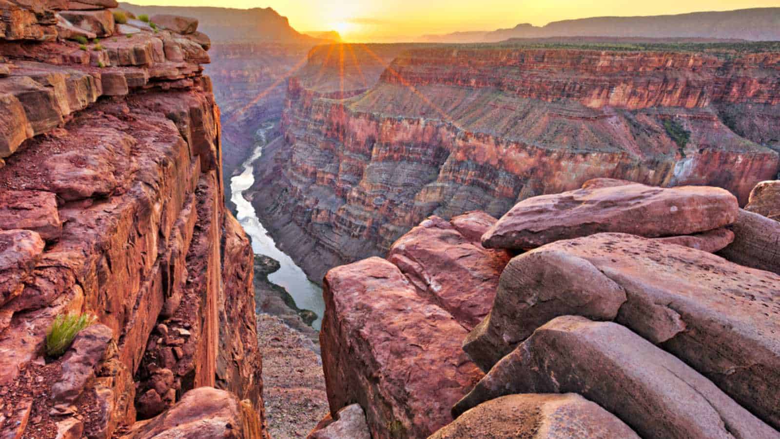 Sunrise At Toroweap In Grand Canyon National Park.
