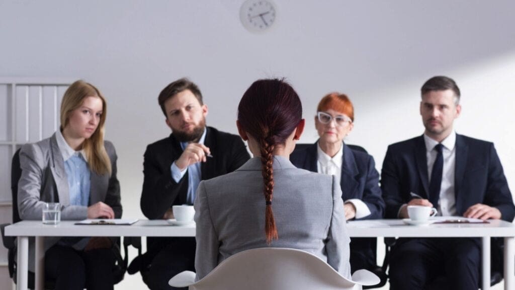 Woman During Job Interview