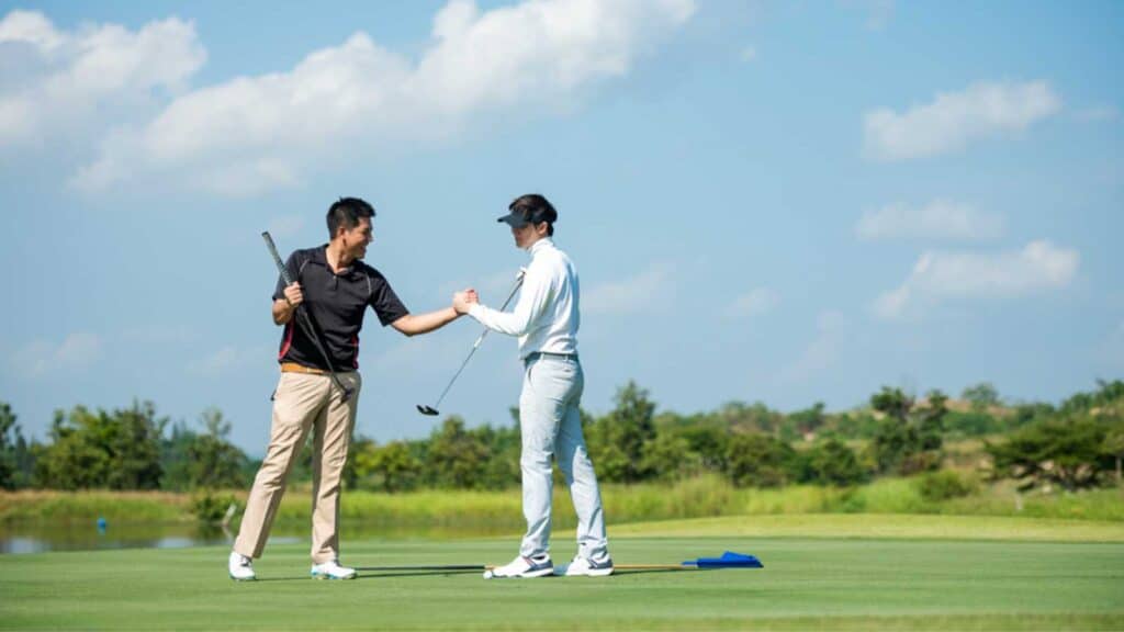 Club Members Playing Golf