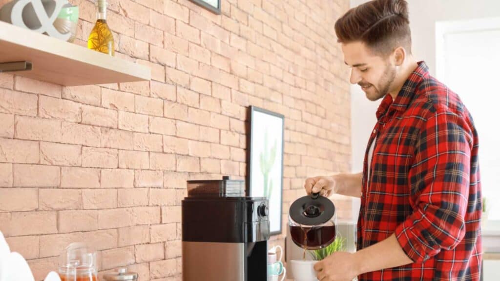 Man Brewing Coffee