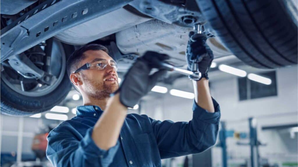 Man Repairing Car