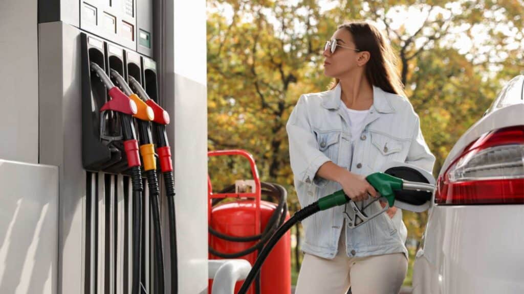 Woman Filling Gas Tank