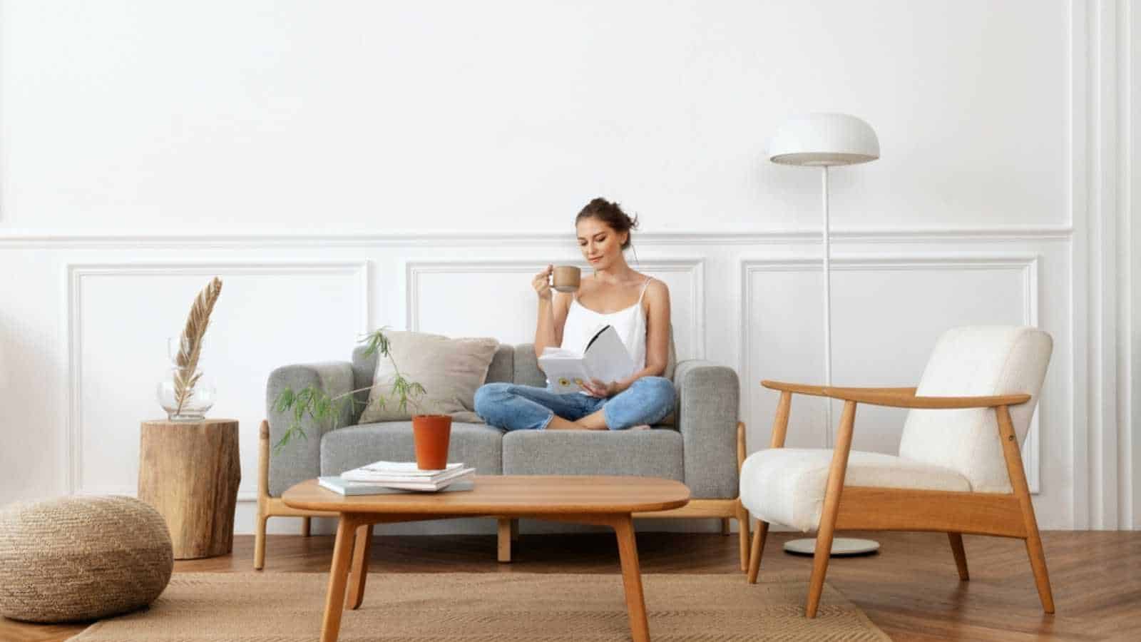 Woman On Sofa