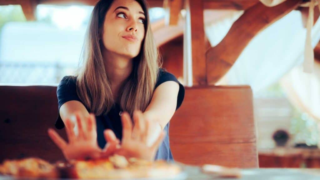 Woman Saying No To Food