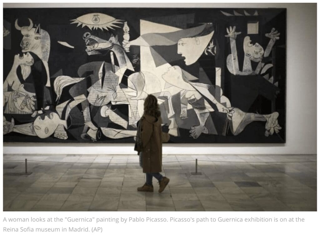 Picasso'S Guernica (Guernika) At Reina Sofia In Madrid, Spain