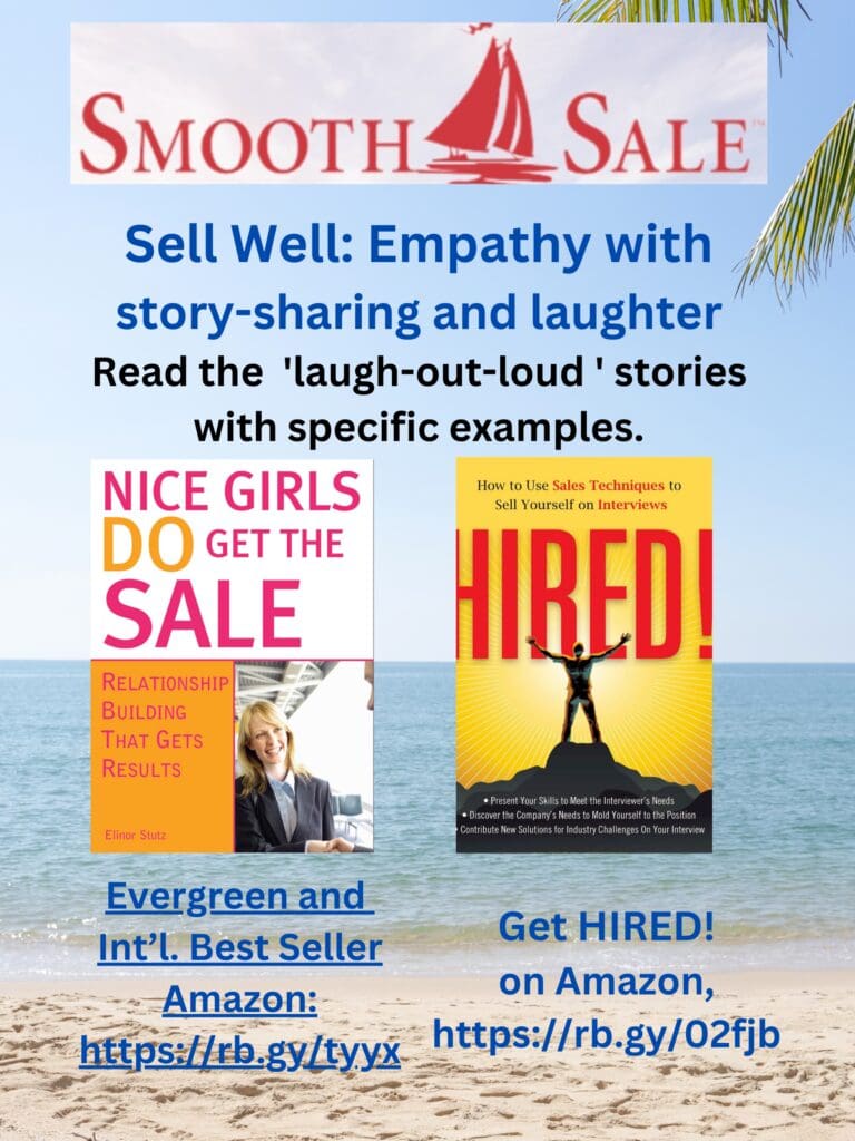 Nice Girls Do Get The Sale Is An International Best-Seller And Evergreen:
A Classic! Https://Amzn.to/39QivzwHired! How To Use Sales Techniques To Sell Yourself On Interviews Is A Best Seller. Https://Amzn.to/33Lp2Pv And Helped Many To Secure The Job They Desired.