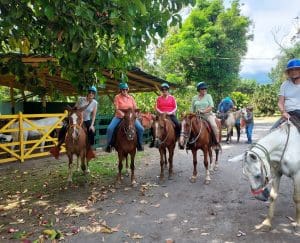 Linda Ballou’s Costa Rican Odyssey Part Two: A Little Country With A Big Heart &Raquo; Horse Back Riders Blue River Linda Ballou 300X243 1