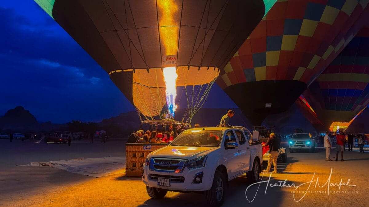 Preparing For Takeoff In A Balloon In Cappadocia