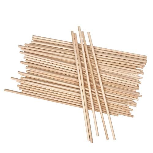 Wood Dowel Rods 50 Pack 1/4 Inch 12 Inch