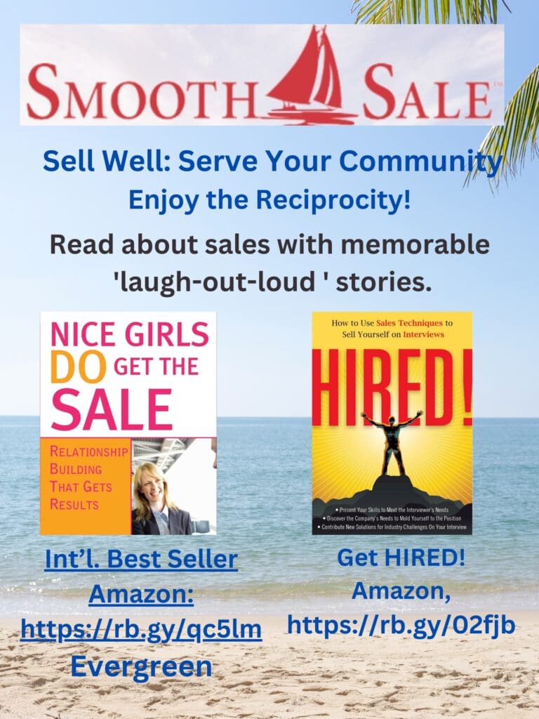 Nice Girls Do Get The Sale: Relationship Building That Gets Results Is An International Best-Seller And Evergreen:
A Classic! Https://Amzn.to/39QivzwHired! How To Use Sales Techniques To Sell Yourself On Interviews Is A Best Seller. Https://Amzn.to/33Lp2Pv And Has Helped Many To Secure The Job They Desired.