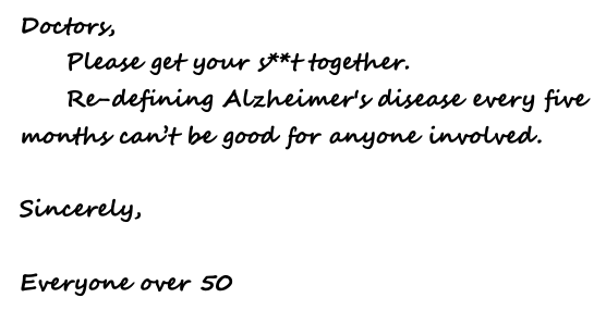 Defining Alzheimer’s Disease (Again!) &Raquo; Letter