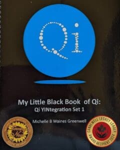 Book cover with a big circle and Qi on the inside. 