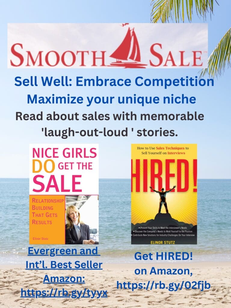 Nice Girls Do Get The Sale: Relationship Building That Gets Results Is An International Best-Seller And Evergreen:
A Classic! Https://Amzn.to/39QivzwHired! How To Use Sales Techniques To Sell Yourself On Interviews Is A Best Seller. Https://Amzn.to/33Lp2Pv And Has Helped Many To Secure The Job They Desired.