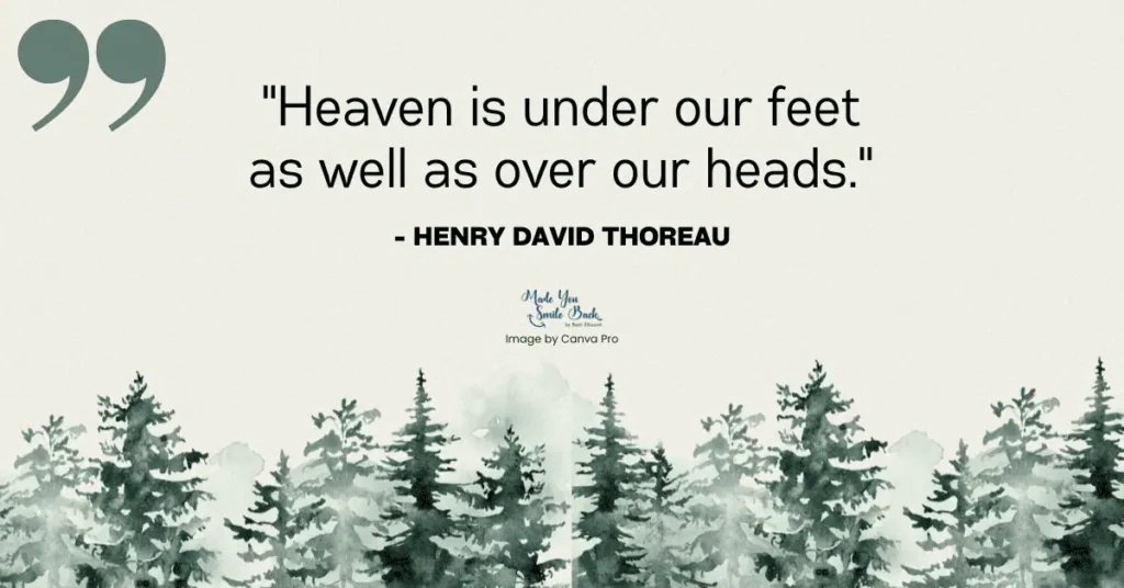 25 Top Nature Aesthetic Quotes &Raquo; Heaven Is Under Our Feet As Well As Over Our Heads 1024X536 1