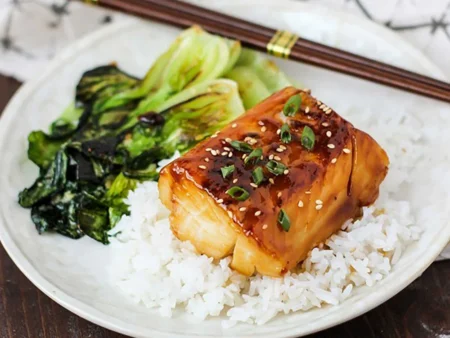 Miso Glazed Cod With Ginger-Citrus Farro And Asian Slaw &Raquo; Sous Vide Miso Glazed Black Cod