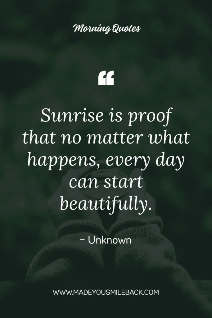 Top 25 Good Morning Sunshine Quotes To Brighten Your Day &Raquo; Sunrise Is Proof That No Matter What Happens Every Day Can Start Beautifully 683X1024 1