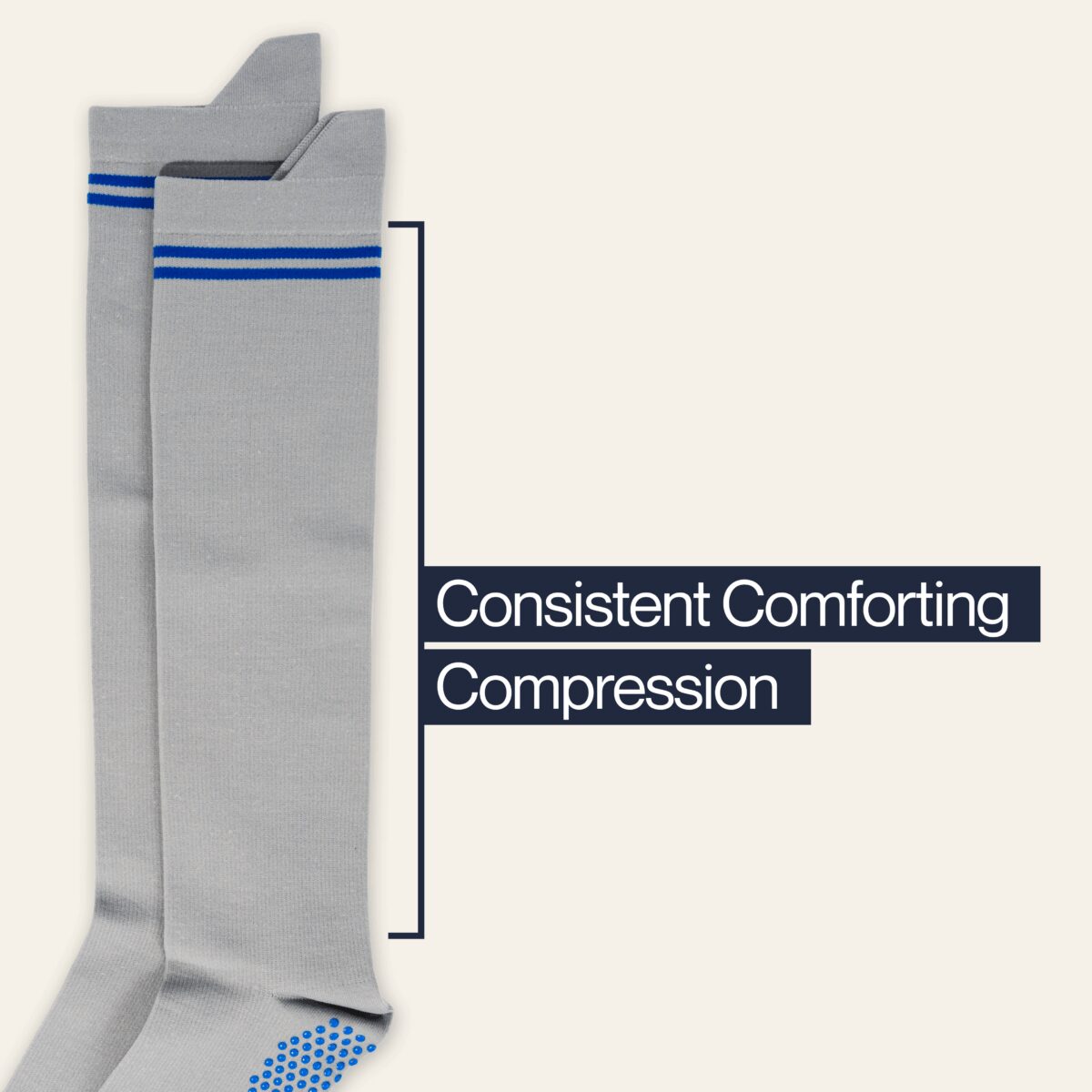 Joe & Bella Big-Grip No-Slip Compression Socks: 3-Pack #Grey