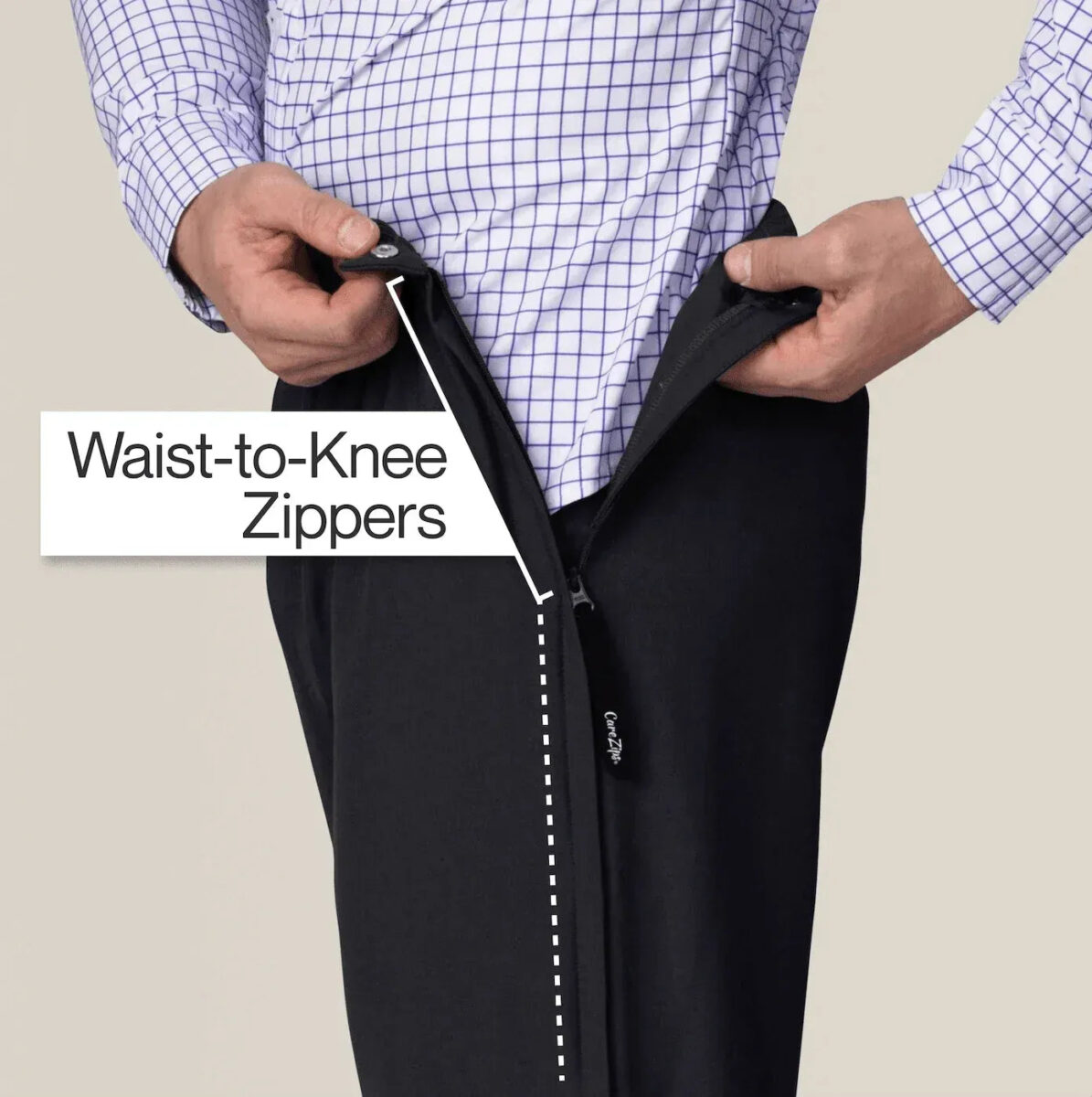 Joe & Bella Carezips® Men'S Access Pants #Black